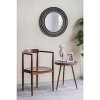 NicBex Round Wooden Accent Mirror With Woven Texture,Decorative Wall Mirror for Wall Decor,Bathroom,Bedroom,Living Room,Black+Gold - 2 of 4