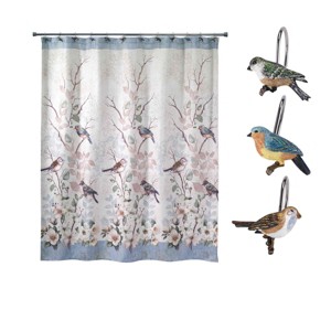 Avanti Linens Love Nest Shower Curtain & Hook Set - 1 of 3