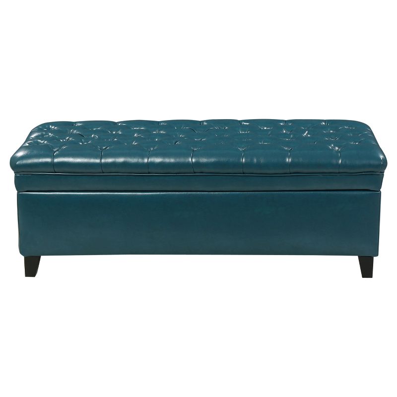 Juliana Tufted Faux Leather Storage Ottoman - Christopher Knight Home, 1 of 6