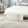 Modern Fabric Upholstered Storage Ottoman Bench with Safe Hinge,Lounge End of Bed Storage Bench,Storage Entry Bench,Storage Hassock-Cuddlewood - 2 of 4