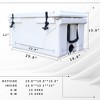 Lyngins Outdoor Storage Box, Camping Cooler Box– 5-Day Ice Retention, UV-Resistant LLDPE, Built-In Bottle Opener/Fillet Board, Deck Box Outdoor - 2 of 4