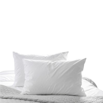 16" x 16" White Cotton Feather Down Pillow Inserts - Set of 2