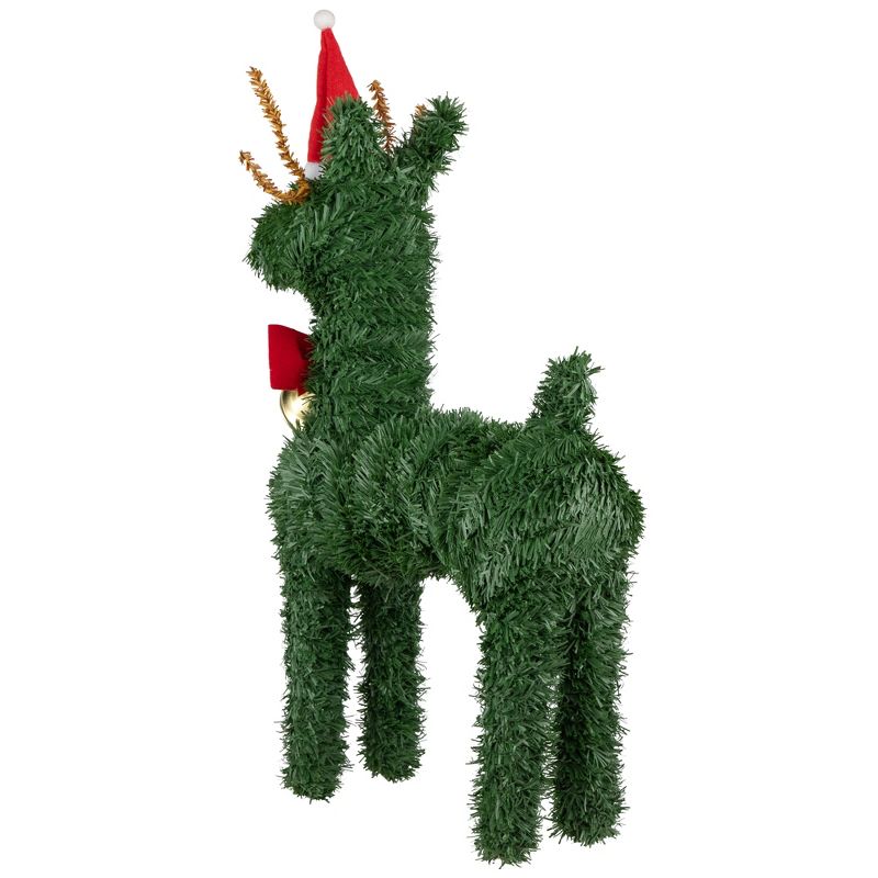 Northlight 16" Reindeer with Bell Artificial Pine Christmas Decoration, 5 of 9