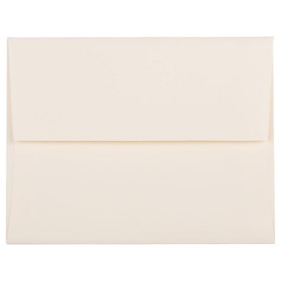 JAM Paper A2 Strathmore Invitation Envelopes 4.375 x 5.75 Natural White Linen 99761