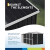Outdoor Metal Storage Shed, 8' x 10' Weatherproof Garden Tool Shed with Lockable Doors, Utility Tool Storage Shed with Open Shelves - 3 of 4