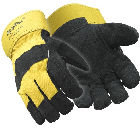 Refrigiwear Men s Cowhide And Canvas Insulated Leather Work Gloves 10 f 23 c X large Gold black Target