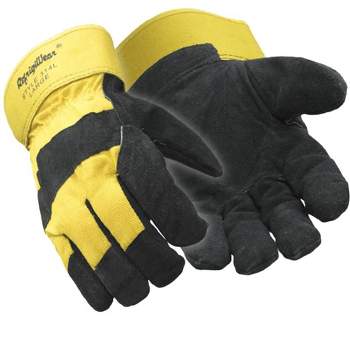 RefrigiWear Men’s Cowhide and Canvas Insulated Leather Work Gloves