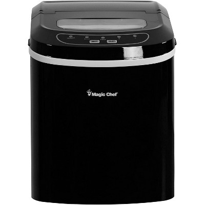 Magic Chef MCIM22B Portable Home Countertop Ice Maker with Settings Display, 27 Pounds Per Day, Black