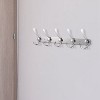 Munora - 15-Hook Stainless Steel Wall Mount Coat Rack - Space-Saving Organizer for Robes, Hats & Towels - White - 4 of 4