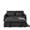 Dexmalle 55" Modern Velvet Convertible Sofa Bed with 2 Pillows and Adjustable Backrest - 4 of 4