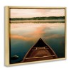 Stupell Industries Canoe on Lake Warm Sunrise Floating Frame Canvas Art - 2 of 4