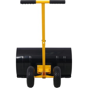 Dexmalle 29" Blade Metal Snow Pusher with Wheels,Ergonomic Cushioned Adjustable Angle Handle - 1 of 4