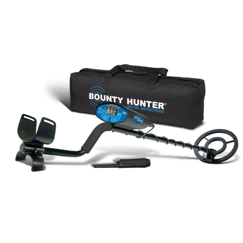 Bounty Hunter Quick Silver with Pinpointer and Carry Bag - Black, 1 of 9