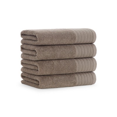 Aston & Arden Anatolia Hand Towels (4 Pack), 18x32, 600 GSM, Linen-Inspired Baratta Dobby, Combed Cotton, Solid