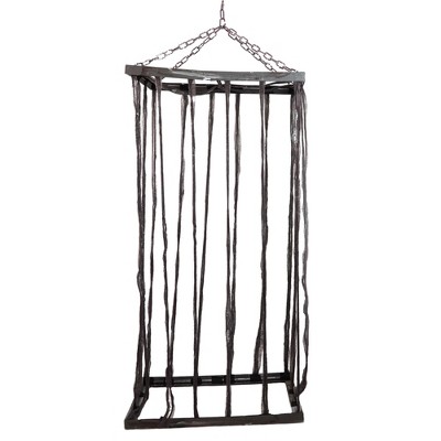 Northlight 75.5" Weathered Life Size Cage Hanging Halloween Decoration - Brown/Silver