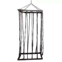 Northlight 75.5" Weathered Life Size Cage Hanging Halloween Decoration - Brown/Silver