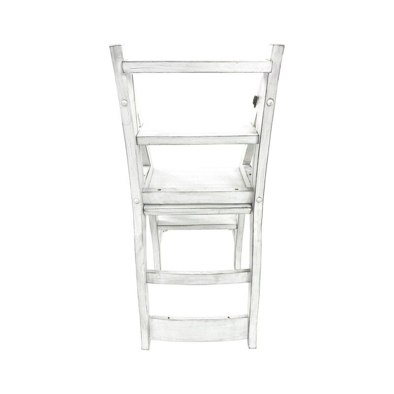 Folding Library Ladder Chair Antique White - Carolina Chair &#38; Table, 3 of 6