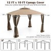 10' x 12' Patio Gazebo Replacement Top Cover 2-Tier Canopy CPAI-84 Outdoor - 3 of 4