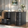 Wood 2-Drawer End Table, Narrow Side Table Slim Nightstand with Storage Bedside Accent Tables, No Assembly Required, Finished Back - 2 of 4