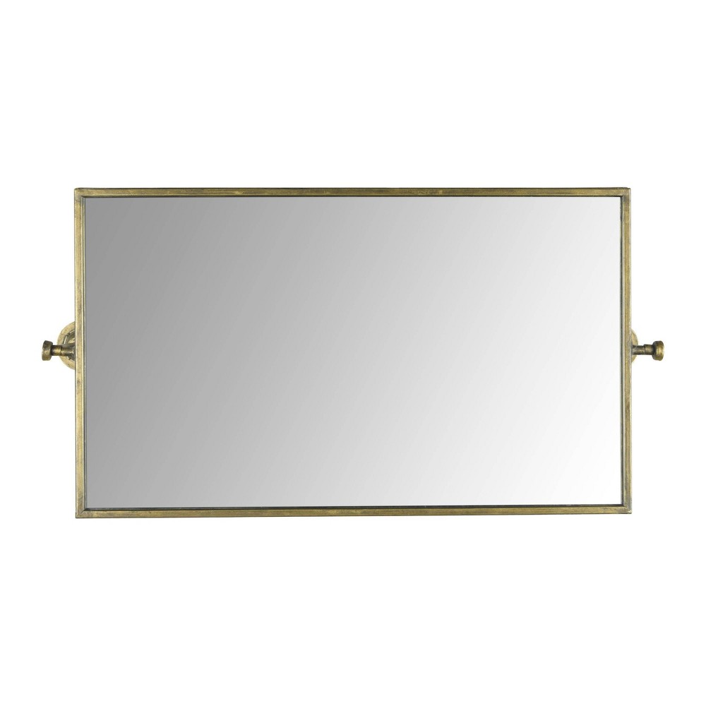 26.5" Metal Swivel Wall Mirror Brass - 3R Studios