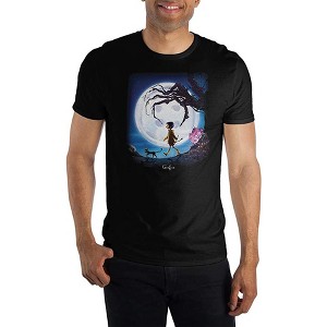 Coraline Animated Movie Mens Black Short Sleeve Graphic Tee - 1 of 2