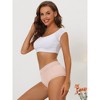 INSPIRE CHIC Women's High Waist Tummy Control Comfortable Lace Trim Ribbed Briefs 6 Packs - 4 of 4