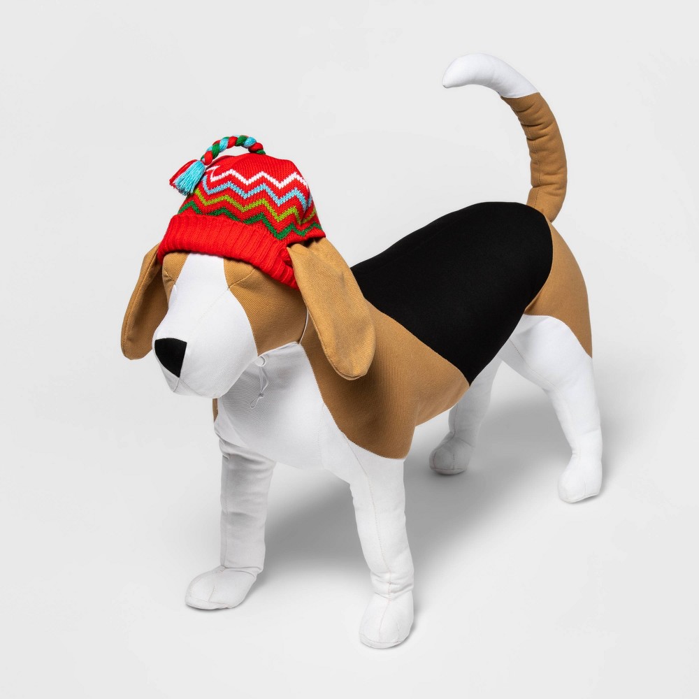 Ski Knit Tassel Dog Hat - S/M - Wondershop™