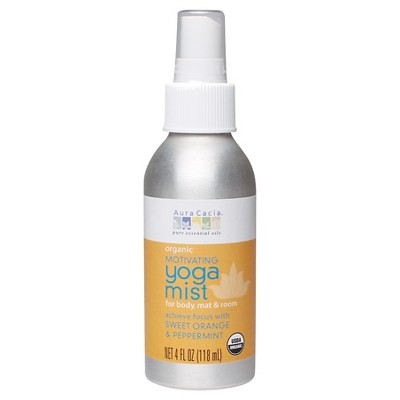  Aura Cacia Women's Organic Motivating Yoga Mist - Sweet Orange and Peppermint - 4 fl oz 