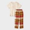 Boys' USC Football Short Sleeve T-Shirt and Pants Pajama Set - Beige - 2 of 4