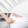 Lightweight Cotton Blend Hotel Quality Fitted Bed Sheet Set, Bright White by Blue Nile Mills - image 2 of 2