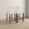 Vynxaria Beige Counter Dining Chairs - Mid-Century Modern Bar Stools Set of 2 - 2 of 4