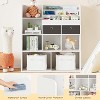 Toy Storage Organizer with Drawers Modern Kids Bookshelf White Bookcase with Cubbies Wooden Toy Chest - 4 of 4