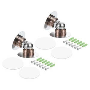 Unique Bargains Stainless Steel Magnetic Door Stops with Self Adhesive and Screw Mount - 1 of 4
