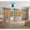 Timate P5 Bedroom Armoires Built in Clothes Rack Walk in Closet Organizer  System Kit, Fits Space 6-9 ft. Wide, Black 