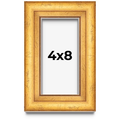 PosterPalooza | Panoramic Shadow Box 1.75" Deep Gold Frame - UV Acrylic, Backing, Hanging Hardware