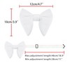 INSPIRE CHIC Men's Velvet Pre-Tied Solid Color Pocket Square Adjustable Bow Tie 1 Pair - 3 of 4