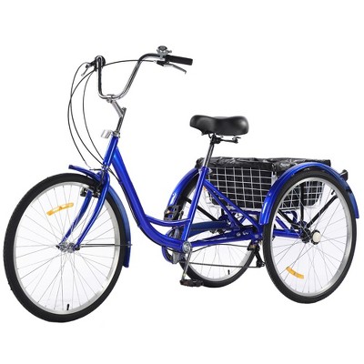 Whizmax Adults Tricycles 24"/26" 3 Wheel Bikes for Adult with 7 Speed for Women Men, Dual Chain, Adult Trikes with Basket for Shopping, Beach and City