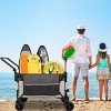 YONWAY Folding Wagon Cart,Portable Large Capacity Beach，Heavy Duty Utility Collapsible with All-Terrain Wheels,for Camping,Shopping,Beach - 2 of 4