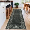 Modern Machine Washable Area Rugs Floral Printed Floor Carpet Non Slip Backing Stain Resistant Indoor Soft Mat - 4 of 4