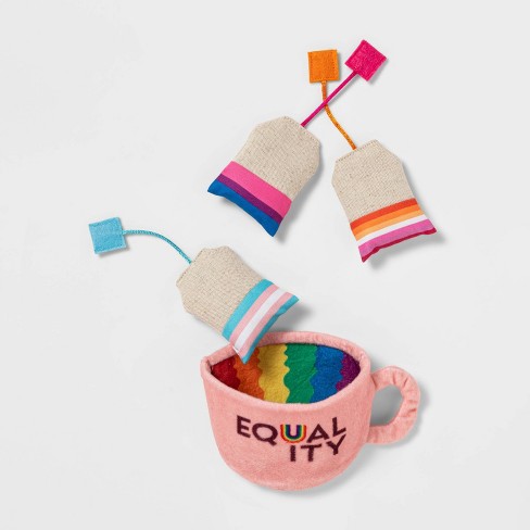 Equality Tea Cup Burrow Pride Cat Toy Set - 4pk - image 1 of 3