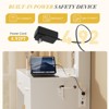 Okak Minimalist White Vanity Table with Big Mirror & LED Lights,Storage Dressing Desk with Drawers & Cabinets,Makeup Table for Bedrooms - 4 of 4