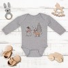The Juniper Shop Deer Snowman Scene Baby Long Sleeve Bodysuit - 2 of 3
