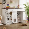 Famapy Cat Cabinet Acrylic Cabinet Door White Built-in Controllable Light Strip Scratching Board Scratching Rod - 4 of 4