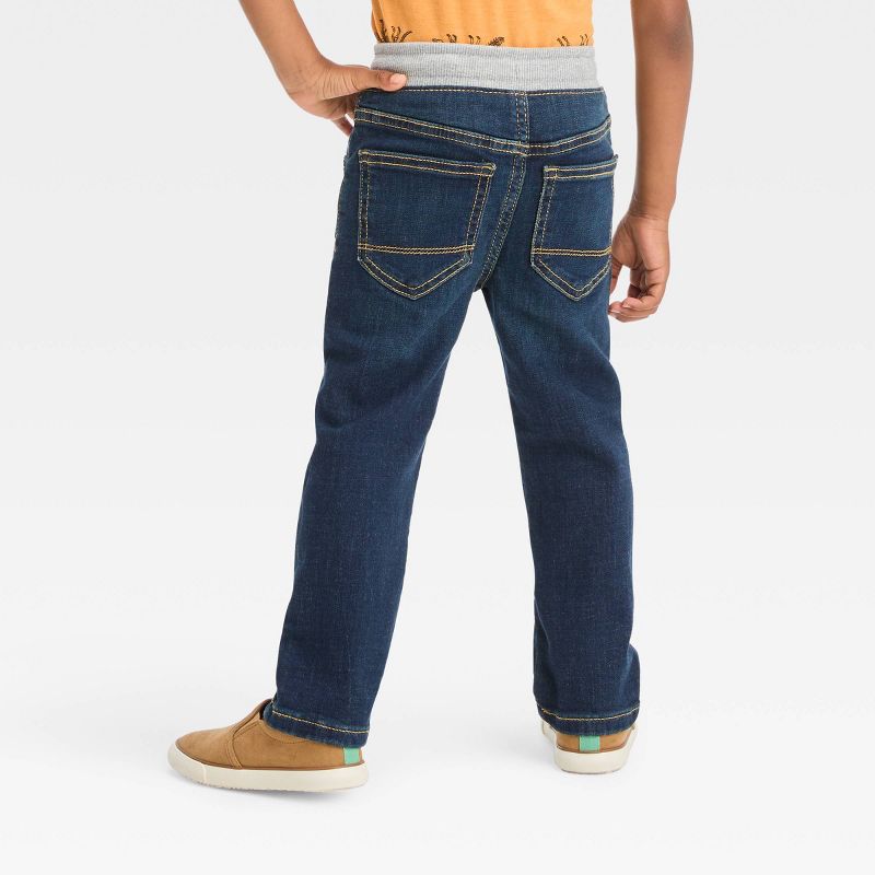 Toddler Boys' Pull-On Straight Fit Jeans - Cat & Jack™, 3 of 5