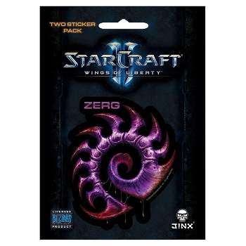 JINX Inc. StarCraft II: Wings of Liberty Multi-size Sticker 2-Pack: Zerg, Purple