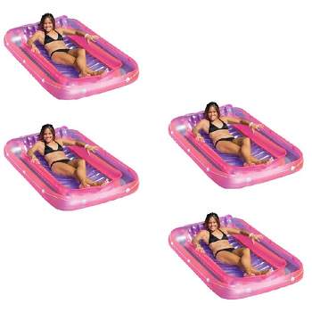 Swimline 71" Swimming Pool Inflatable Suntan Lounge Water Raft Float (4 Pack)