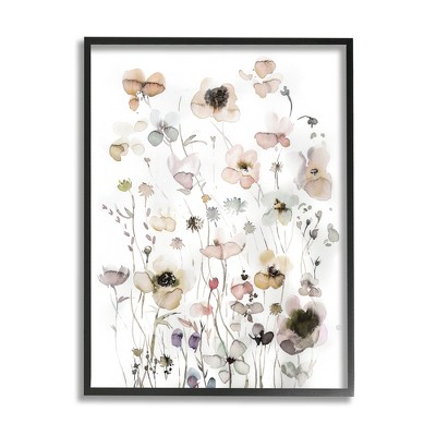 Stupell Industries Soft Cottage Florals Framed Giclee Art