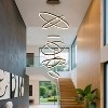 BAOURE 6-Rings Modern LED Chandelier D31.4" Gold Dimmable High Ceiling Chandelier for Dining Room with Remote Control for Entryway Staircase Foyer - 3 of 4