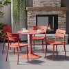 WestinTrends Playa Outdoor Modern Stackable Plastic Patio Dining Chairs (Set of 4) - 2 of 4