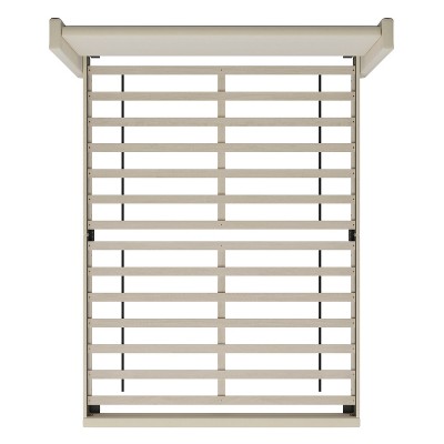 Beige Linen Upholstered Queen Platform Bed with Wingback Headboard